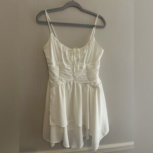 Princess Polly Off White Bridal Bachelorette Boho Wedding Dress Sz 10 L Large